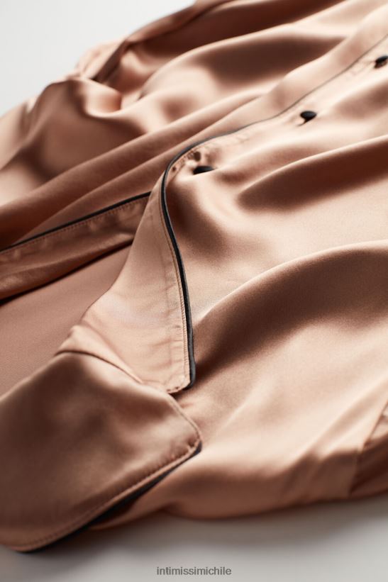 Intimissimi chaqueta de corte masculino en raso de seda mujer 163i-rosa satinado vestir L4BXFJ1664