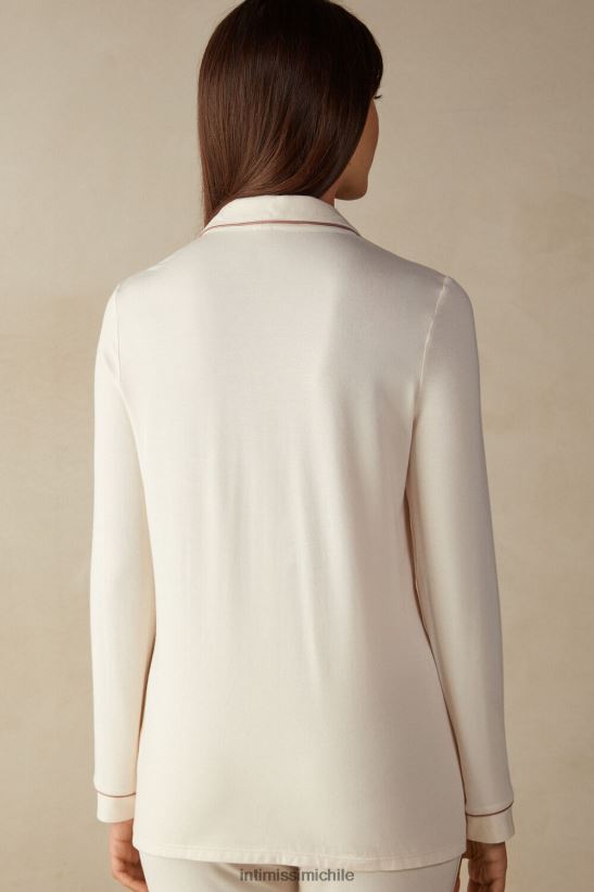 Intimissimi chaqueta micromodal de manga larga mujer 612i-marfil vainilla vestir L4BXFJ1615