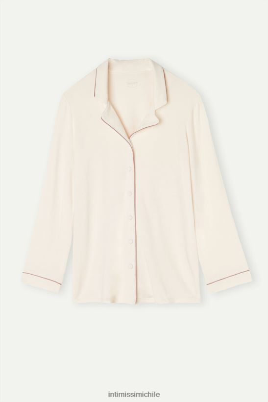 Intimissimi chaqueta micromodal de manga larga mujer 612i-marfil vainilla vestir L4BXFJ1615