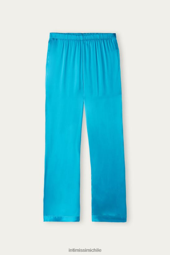Intimissimi pantalones de raso de seda mujer 210j-turquesa digital vestir L4BXFJ1569