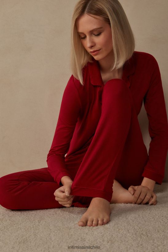 Intimissimi pantalones largos micromodal mujer 1473-rojo vestir L4BXFJ1653