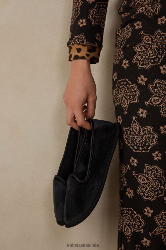 Intimissimi zapatillas estilo friulano mujer 019-negro zapatillas L4BXFJ1608