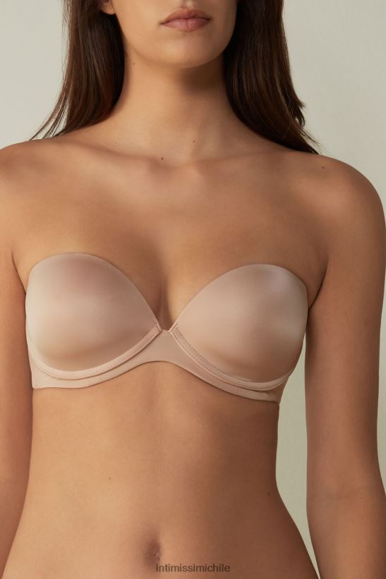 Intimissimi sujetador bandeau anna de microfibra ultraligero mujer 044-beige suave ropa interior L4BXFJ735