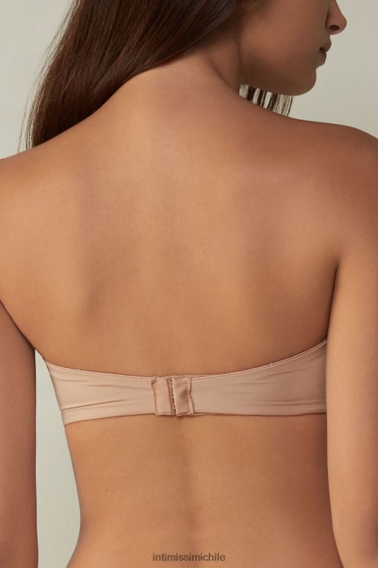Intimissimi sujetador bandeau anna de microfibra ultraligero mujer 044-beige suave ropa interior L4BXFJ735