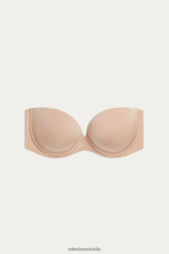 Intimissimi sujetador bandeau anna de microfibra ultraligero mujer 044-beige suave ropa interior L4BXFJ735