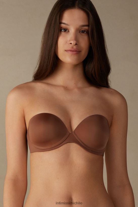 Intimissimi sujetador bandeau anna de microfibra ultraligero mujer 502i-beige oscuro ropa interior L4BXFJ727