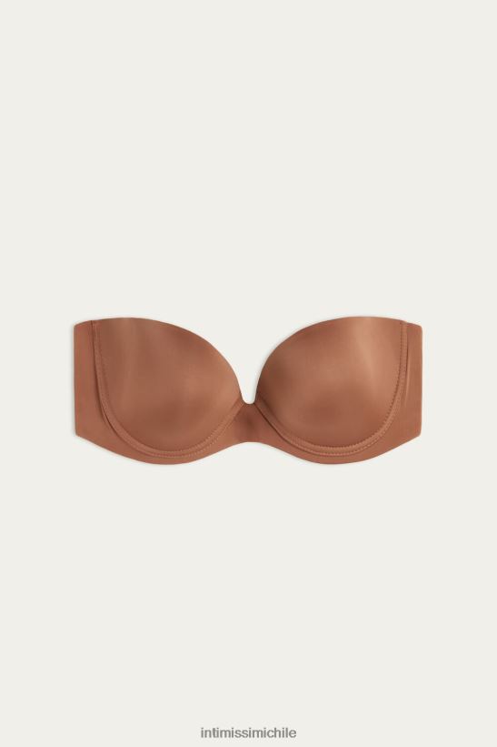 Intimissimi sujetador bandeau anna de microfibra ultraligero mujer 502i-beige oscuro ropa interior L4BXFJ727
