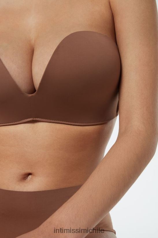 Intimissimi sujetador bandeau de microfibra laura mujer 502i-beige oscuro ropa interior L4BXFJ770