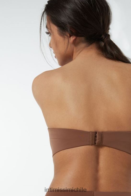 Intimissimi sujetador bandeau de microfibra laura mujer 502i-beige oscuro ropa interior L4BXFJ770