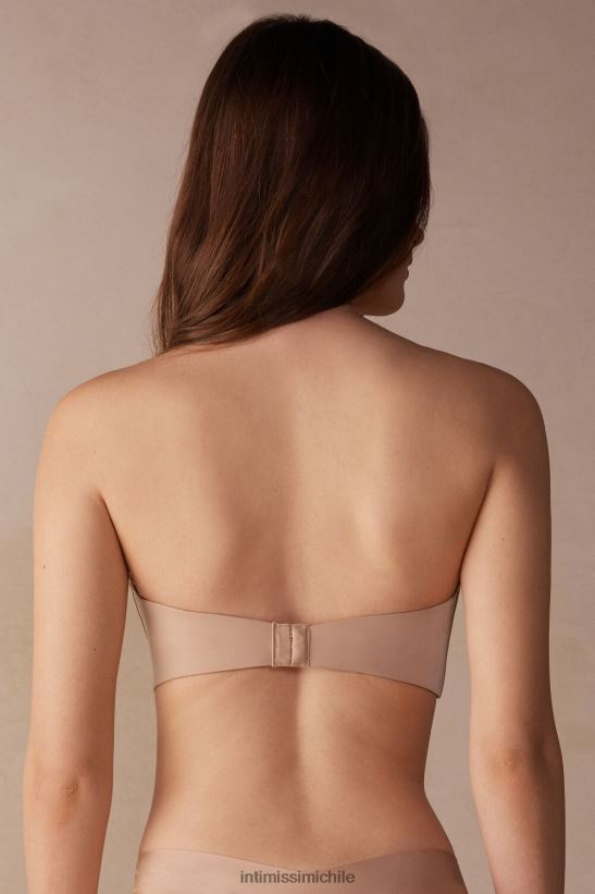 Intimissimi sujetador bandeau laura de microfibra ultraligero mujer 044-beige suave ropa interior L4BXFJ469