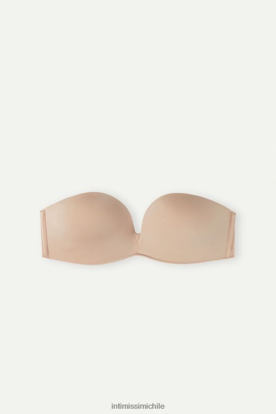 Intimissimi sujetador bandeau laura de microfibra ultraligero mujer 044-beige suave ropa interior L4BXFJ469