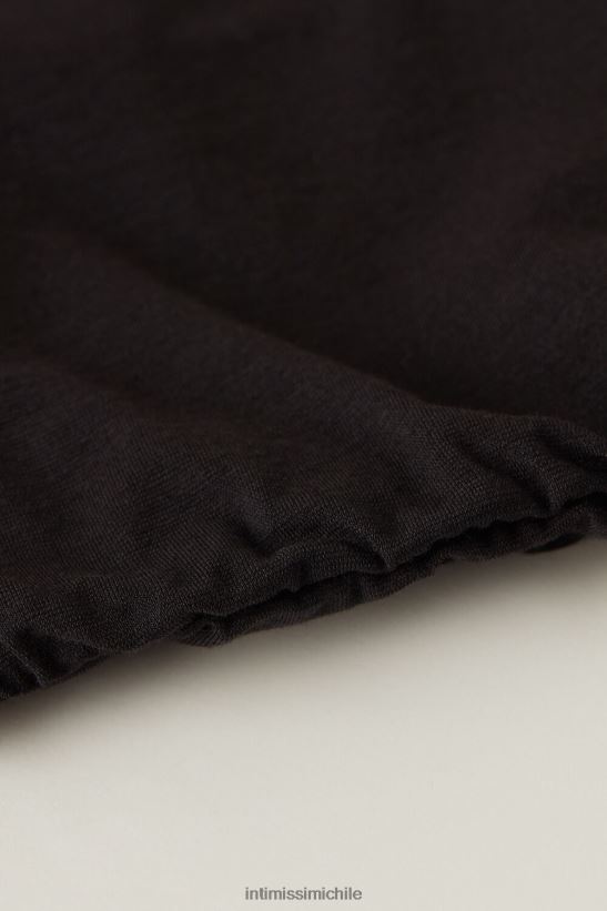 Intimissimi top bandeau de algodón mujer 019-negro ropa interior L4BXFJ1362