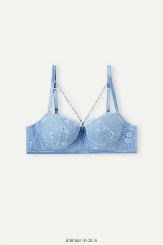 Intimissimi Feeling Beautiful sofía sujetador balconette mujer 211j-ortensia-estampado azul ropa interior L4BXFJ552