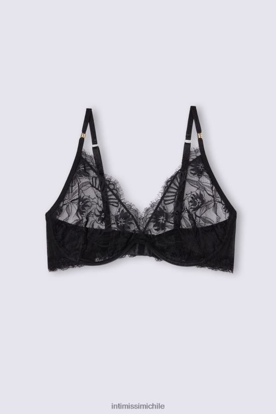 Intimissimi sujetador balconette flores sensuales mujer 019-negro ropa interior L4BXFJ463