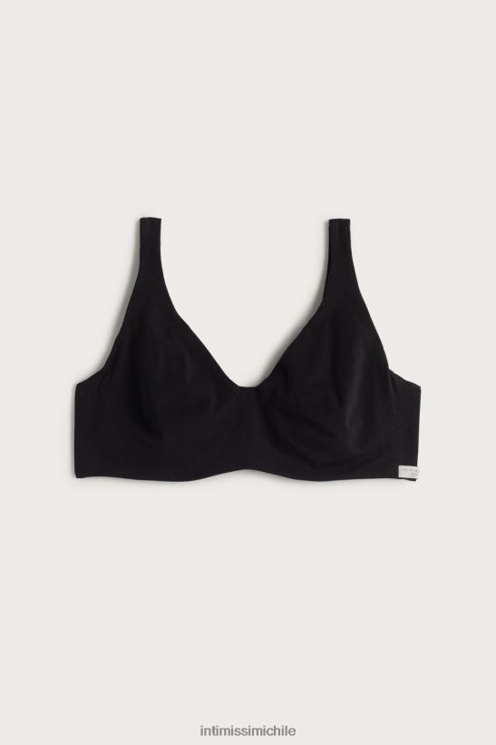 Intimissimi sujetador balconette greta de algodón natural mujer 019-negro ropa interior L4BXFJ762