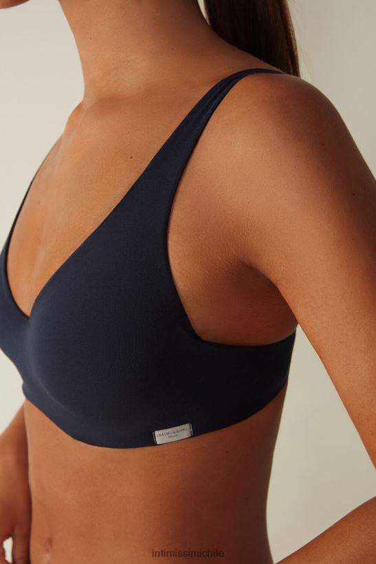 Intimissimi sujetador balconette greta de algodón natural mujer 1467-azul intenso ropa interior L4BXFJ688