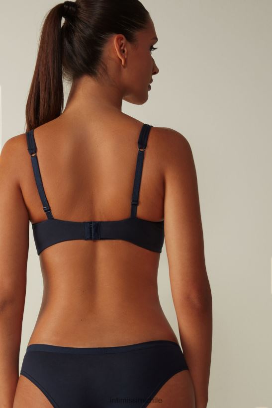 Intimissimi sujetador balconette greta de algodón natural mujer 1467-azul intenso ropa interior L4BXFJ688