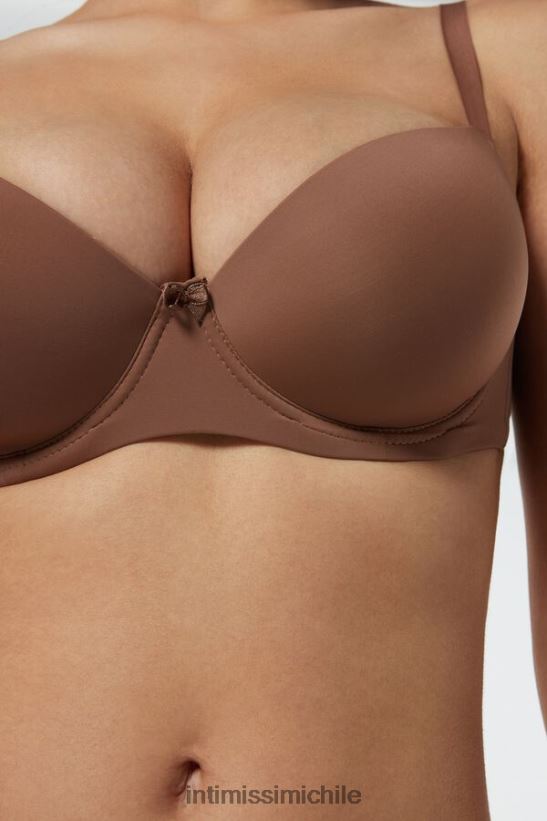 Intimissimi sujetador balconette sofia de microfibra con relleno mujer 502i-beige oscuro ropa interior L4BXFJ768