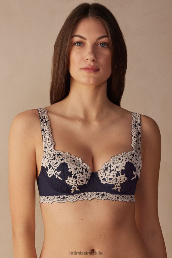 Intimissimi sujetador balconette sofia flores bonitas mujer 347i-azul profundo/vainilla ropa interior L4BXFJ545
