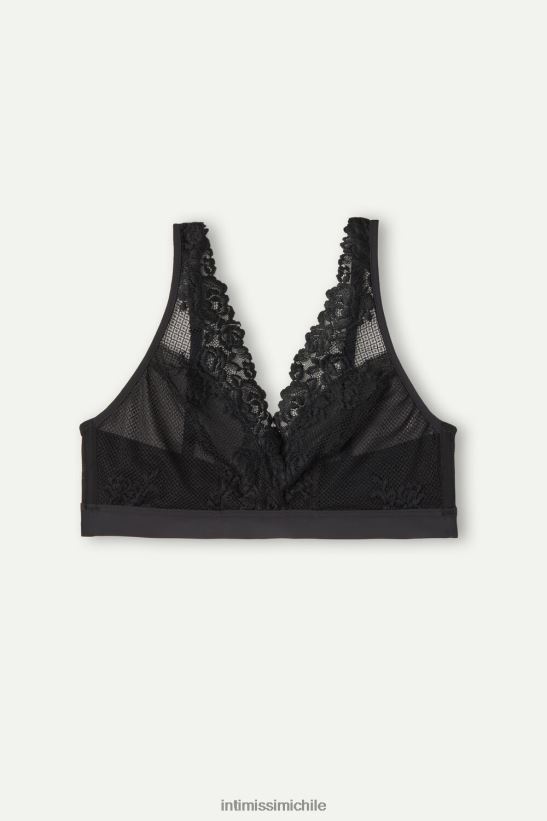 Intimissimi sujetador triangular lara flores bonitas mujer 019-negro ropa interior L4BXFJ687