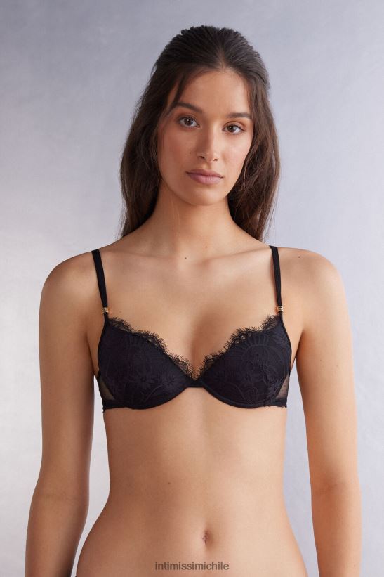 Intimissimi bellissima sensual sujetador push-up flores mujer 019-negro ropa interior L4BXFJ474