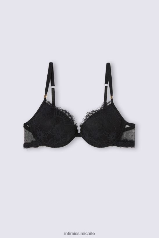 Intimissimi bellissima sensual sujetador push-up flores mujer 019-negro ropa interior L4BXFJ474