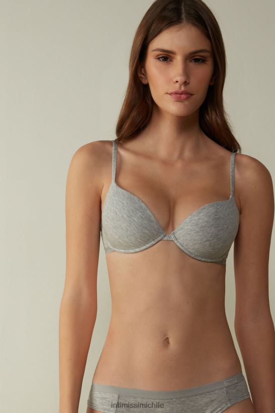 Intimissimi sujetador push-up bellissima copa c de algodón mujer 031-mezcla gris claro ropa interior L4BXFJ829