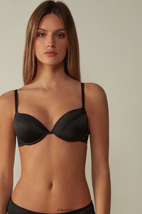Intimissimi sujetador push-up bellissima de seda mujer 019-negro ropa interior L4BXFJ799