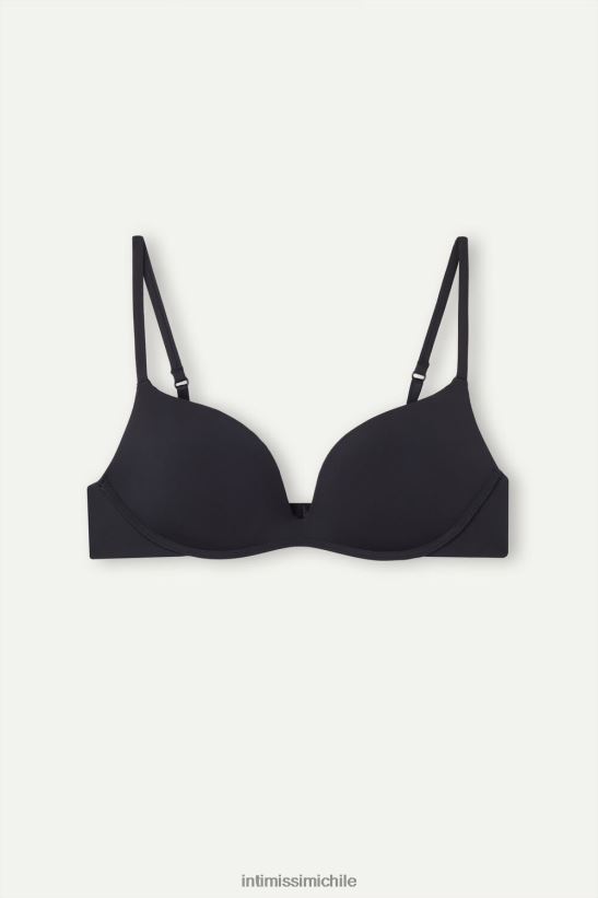 Intimissimi sujetador push-up gioia ultraligero de microfibra mujer 019-negro ropa interior L4BXFJ472