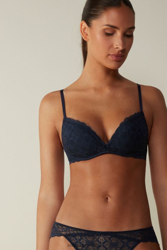 Intimissimi sujetador súper push-up de encaje gioia mujer 1467-azul intenso ropa interior L4BXFJ707