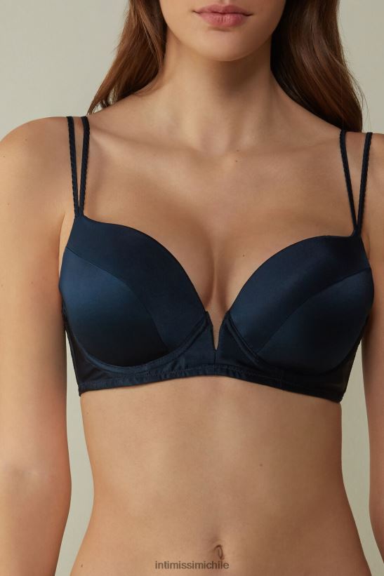 Intimissimi sujetador súper push-up de seda mia mujer 1467-azul intenso ropa interior L4BXFJ659