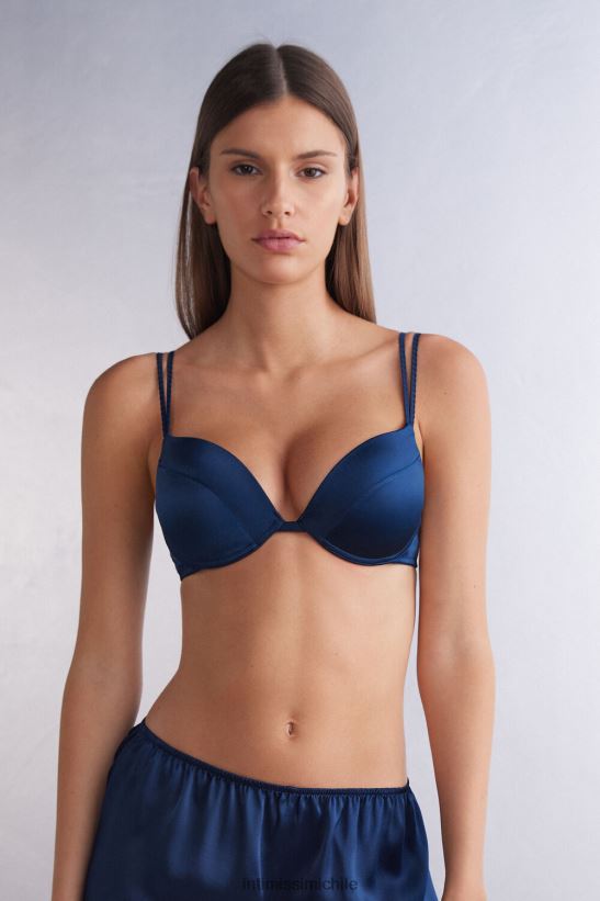 Intimissimi sujetador súper push-up de seda simona mujer 1467-azul intenso ropa interior L4BXFJ488