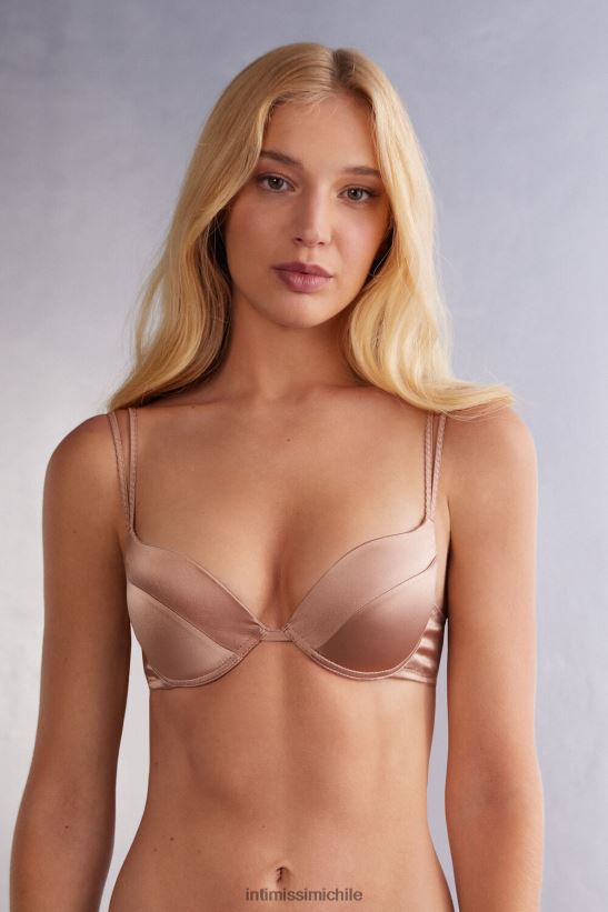 Intimissimi sujetador súper push-up de seda simona mujer 163i-rosa satinado ropa interior L4BXFJ485