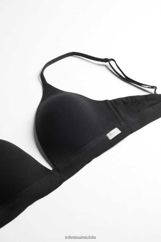 Intimissimi sujetador triangular tiziana de algodón natural mujer 019-negro ropa interior L4BXFJ740