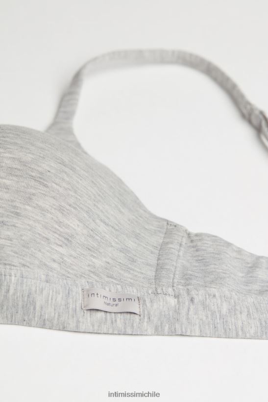 Intimissimi sujetador triangular tiziana de algodón natural mujer 031-mezcla gris claro ropa interior L4BXFJ739
