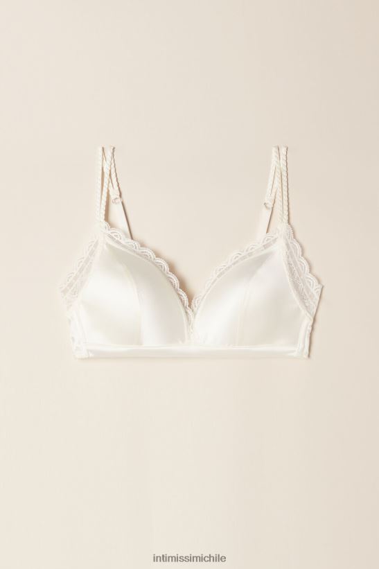 Intimissimi sujetador triangular tiziana de seda y encaje mujer 2127-blanco polvo ropa interior L4BXFJ786