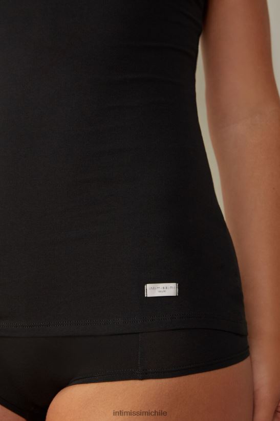 Intimissimi camiseta sin mangas de algodón natural con hombros anchos mujer 019-negro vestir L4BXFJ1486