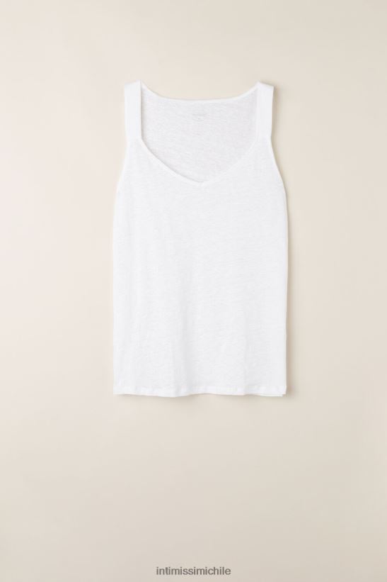 Intimissimi camisola de lino mujer 001-blanco vestir L4BXFJ1311