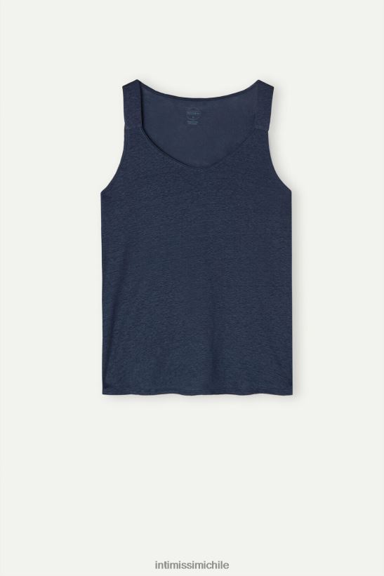 Intimissimi camisola de lino mujer 243j-azul marinero vestir L4BXFJ1282