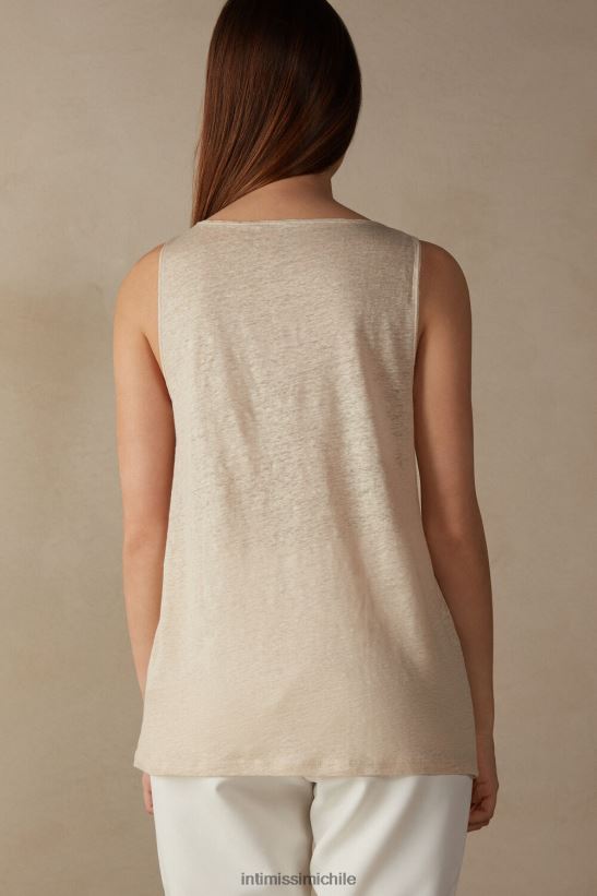 Intimissimi camisola de lino mujer 913i-cuerda beige vestir L4BXFJ1293