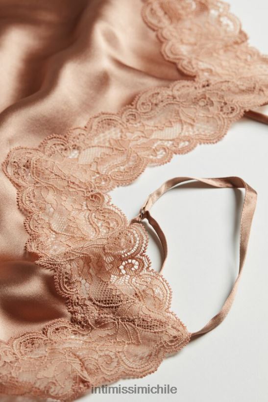 Intimissimi top de encaje y seda mujer 163i-rosa satinado vestir L4BXFJ1435