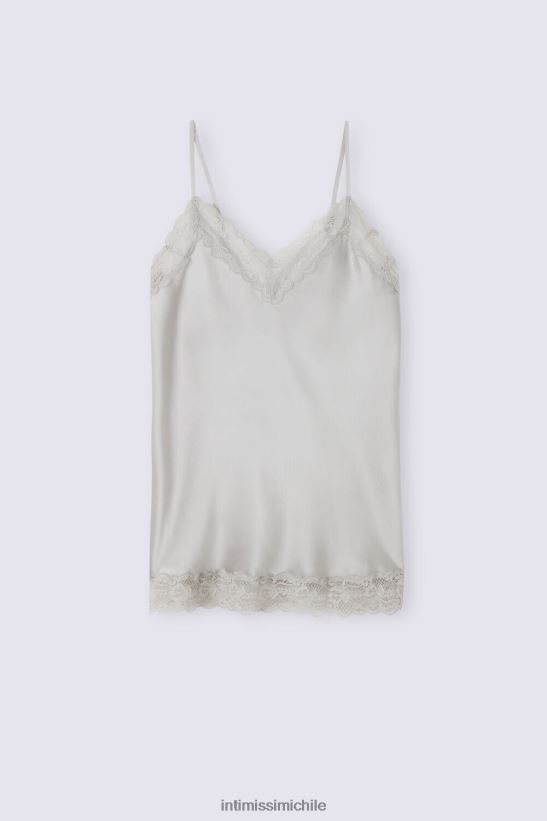 Intimissimi top de encaje y seda mujer 347j-gris hielo vestir L4BXFJ1263