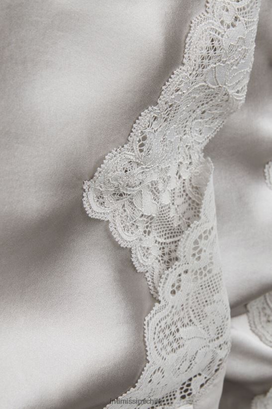 Intimissimi top de encaje y seda mujer 347j-gris hielo vestir L4BXFJ1263