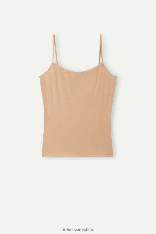Intimissimi top de microfibra ultraligero mujer 044-beige suave vestir L4BXFJ1276