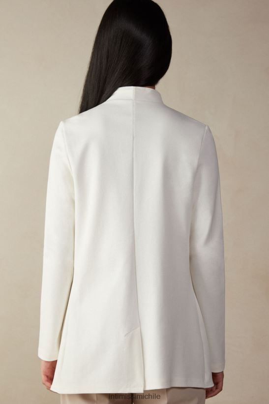 Intimissimi cárdigan de interlock de algodón de manga larga mujer 2127-blanco polvo vestir L4BXFJ1413