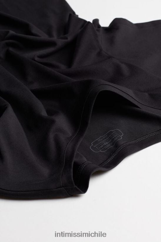 Intimissimi camiseta de manga corta de algodón supima ultrafresco mujer 019-negro vestir L4BXFJ1455