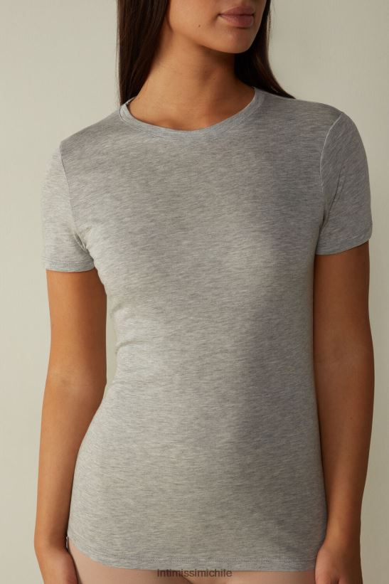 Intimissimi camiseta de manga corta de algodón supima ultrafresco mujer 031-mezcla gris claro vestir L4BXFJ1454