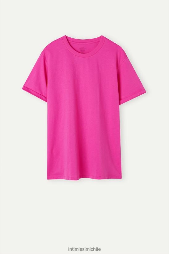 Intimissimi top de algodón supima de manga corta mujer 206j-rosa san valentín vestir L4BXFJ1283