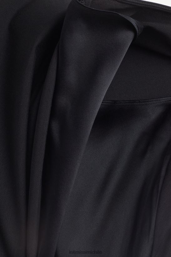 Intimissimi top de seda y modal de manga corta mujer 019-negro vestir L4BXFJ1368