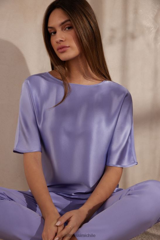 Intimissimi top de seda y modal de manga corta mujer 212j-lavanda dulce vestir L4BXFJ1316